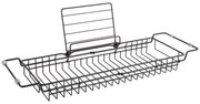 Czarna metalowa regulowana półka na wannę PT LIVING Tub, 61-86 cm