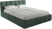 Łóżko 180 x 228 - z tkaniny szenilowej - zielony - NALU