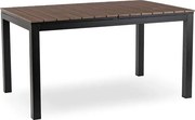 Stół Ogrodowy Prostokątny ARGOS 140-180 cm Rozkładany Orzech/Czarny
