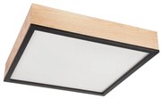 Lampa sufitowa NATURAL SQUARE 4xE27/15W/230V 48x48 cm sosna/czarna