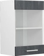 Szklana szafka kuchenna czarny beton 40x31x60 r-line