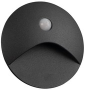 Kanlux 39125 - LED oprawa schodowa z czujnikiem EXIN 2,5 W/230 V 3000 K IP65 antracytowa, okrągła