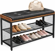 Loftowe Siedzisko Z 2 Półkami Do Przedpokoju D5-E97