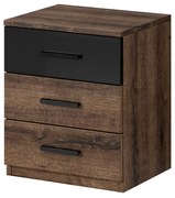 Szafka nocna GALAXY 3S dąb monastery/czarna HELVETIA