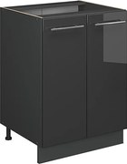 Szafki kuchenne antracyt wysoki połysk 60x60x82 fame-line