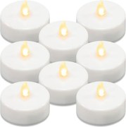 Zestaw świeczek na baterie, z timerem, białe, 8szt