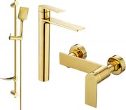 Mexen Zero DF62 zestaw prysznicowy, złoty - 71114DF62-50