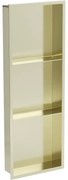 Mexen X-Wall-R półka wnękowa z kołnierzem i półką 90 x 30 cm, złota szczotkowana - 1950903010S