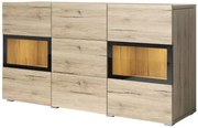 Komoda BAROS 2D3S 132 dąb san reno jasny HELVETIA