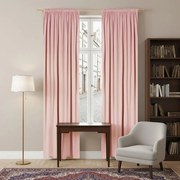 Zasłona gotowa welurowa na taśmie 140x250 Pudrowy Róż velvet żabki tunel Virella