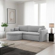 Uniwersalny narożnik Verona L z funkcją spania, do salonu, jasnoszary