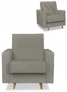 Fotel z pojemnikiem Rene szary jasny Family Meble