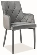 Krzesło RICARDO VELVET szare SIGNAL