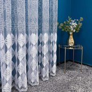 Firana haftowana Paris biała tiul siatka nowoczesna wys. 180 cm