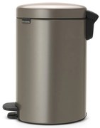 Szary stalowy kosz na śmieci z pedałem 12 l NewIcon – Brabantia