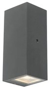 Zewnetrzna Kinkiet / Lampa scienna szary 2-punktowy IP44 z czujnikiem zmierzchu - Baleno Nowoczesny Oswietlenie zewnetrzne