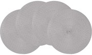 Altom Podkładka pod talerz Straw szary, śr. 38 cm, zestaw 4 szt.