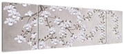 Obraz - Kwiaty w szarym krajobrazie (170x50 cm)