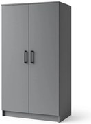 Dwudrzwiowa szafa Tress - uchylne drzwi w kolorze szarym