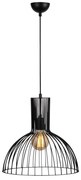 Czarna lampa wisząca z metalowym kloszem ø 38 cm Fellini – Opviq lights
