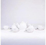 Porcelanowy zestaw do kawy, 15 części, biały