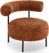 Cynamonowy designerski fotel wypoczynkowy W3-C61