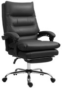 Vinsetto Biurowy fotel masujący, z funkcją podgrzewania, regulowany, z ekoskóry, 65x72x109-117cm, Czarny