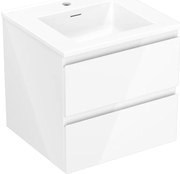Mexen Orio szafka łazienkowa 50 cm z umywalką Otis, 2 szuflady, biała połysk - 91A10-05047-2-BFF00-W18M00