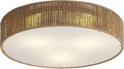 Lampa sufitowa Japandi naturalna z abażurem 46 cm 3-źródła światła - Luz