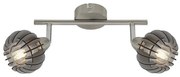 Briloner 2852- 026 - Oświetlenie punktowe RETRO 2xE14/5,5W/230V kauczukowiec