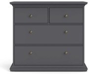 Szara niska komoda 96x87 cm Paris – Tvilum