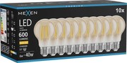 Mexen Vintis 10x żarówka filament LED E27, A60, 6W, Ciepła - 2700K, 600 lm, amber - L150-E27-0627-50x10