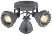 Stalowa lampa sufitowa z trzema reflektorami - V097-Oleander