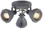 Stalowa lampa sufitowa z trzema reflektorami - V097-Supremi