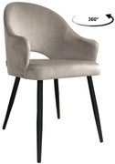 Krzesło obrotowe Velvet podstawa czarna MG09