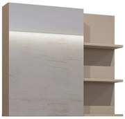 Szafka łazienkowa GAJA 1D 78cm congo z lustrem HELVETIA