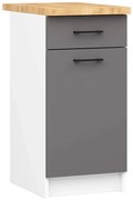 Szara minimalistyczna dolna szafka kuchenna E9-F96