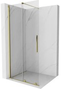 Mexen Velar ścianka prysznicowa rozsuwana Walk-in 85 x 200 cm, transparent 8 mm, złota - 871-085-000-03-50