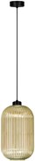 Wisząca lampa z ryflowanym kloszem beżowa C6-R25