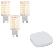 Zestaw 3 inteligentnych żarówek LED G9 z funkcją ściemniania 2,5 W 250 lm 2700 K-6500 K z Zigbee Smart Hub