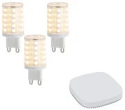 Zestaw 3 inteligentnych żarówek LED G9 z funkcją ściemniania 2,5 W 250 lm 2700 K-6500 K z Zigbee Smart Hub