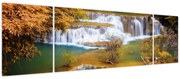 Obraz - Wodospady Huay Mae Khamin, Tajlandia (170x50 cm)
