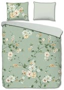 Zielona pościel dwuosobowa z satyny bawełnianej 200x220 cm Sizena – Descanso