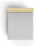 Szare bawełniane prześcieradło z gumką 140x190 cm – Mijolnir