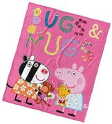 Carbotex Kocyk dziecięcy Świnka Pepina i Zoe z pluszowymi zabawkami, 110 x 140 cm