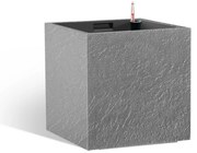 Flower Lover Doniczka samonawadniająca Cubico Stone szary, 27 cm, 27 cm