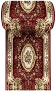 Czerwony elegancki chodnik dywanowy na metry W0-W49