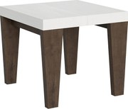 Stół rozkładany 90x90/246 cm Spimbo Mix Blat z białego jesionu - Nogi z orzecha włoskiego