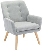 Fotel z szarą tapicerką - SERINO