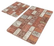 Brązowe aksamitne dywaniki łazienkowe zestaw 2 szt. 60x100 cm – Mila Home